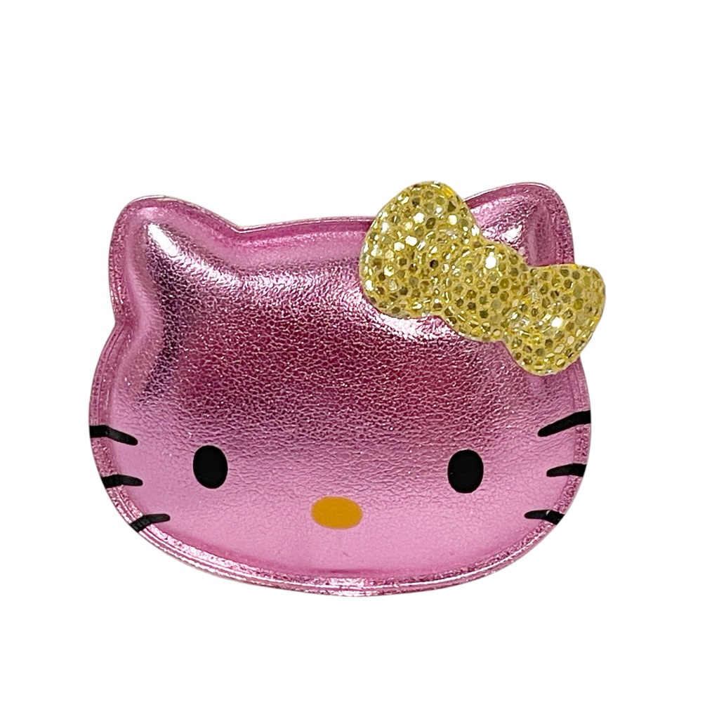 Hello Kitty Sanrio Metallic Pink Gold Bow Plush Magnet